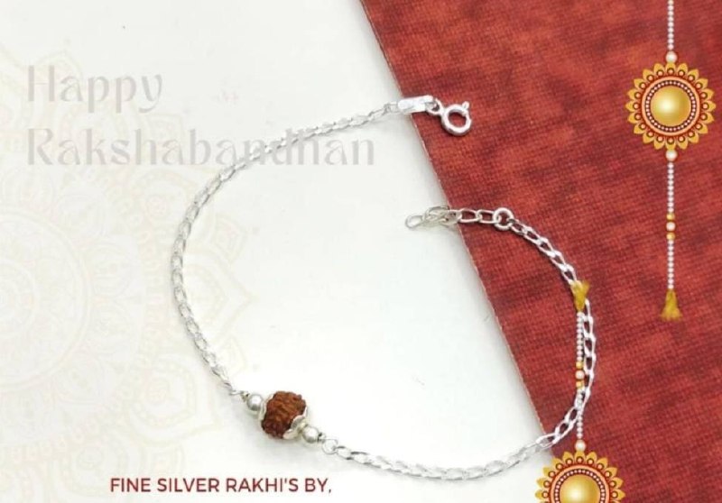 Pure silver Rudhransh rakhi cum bracelet
