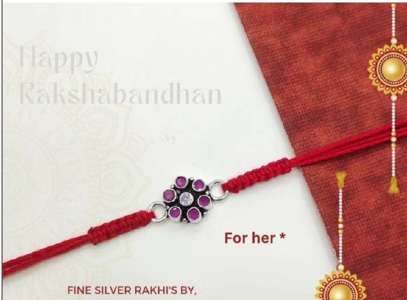 Pure silver Sister rakhi