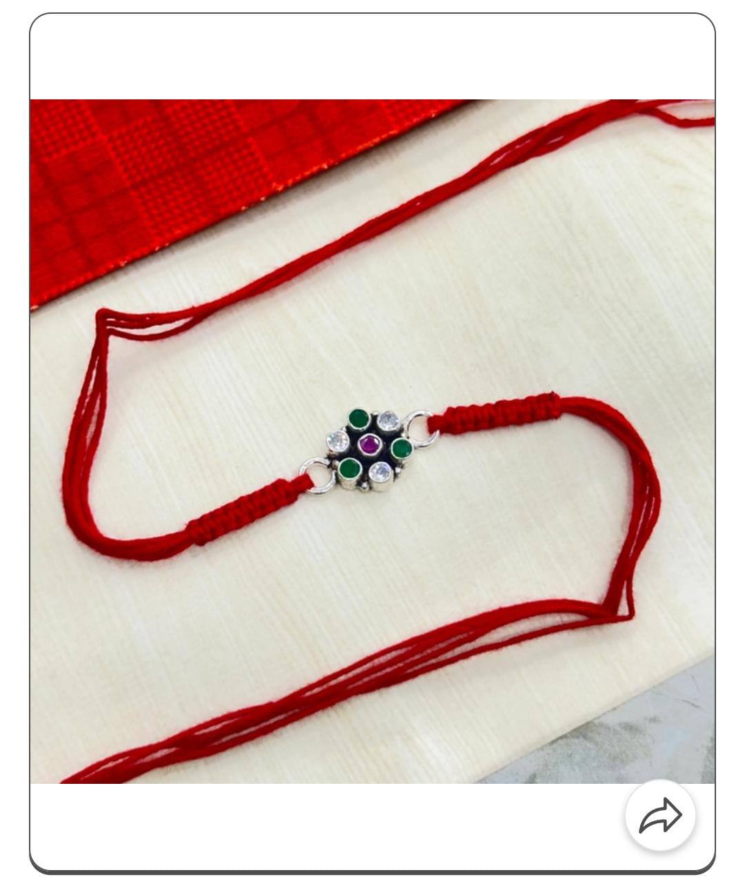 Pure silver Sister rakhi