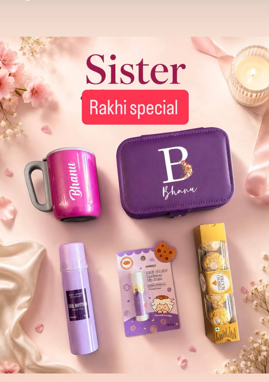 Sister special Personlised rakhi combo