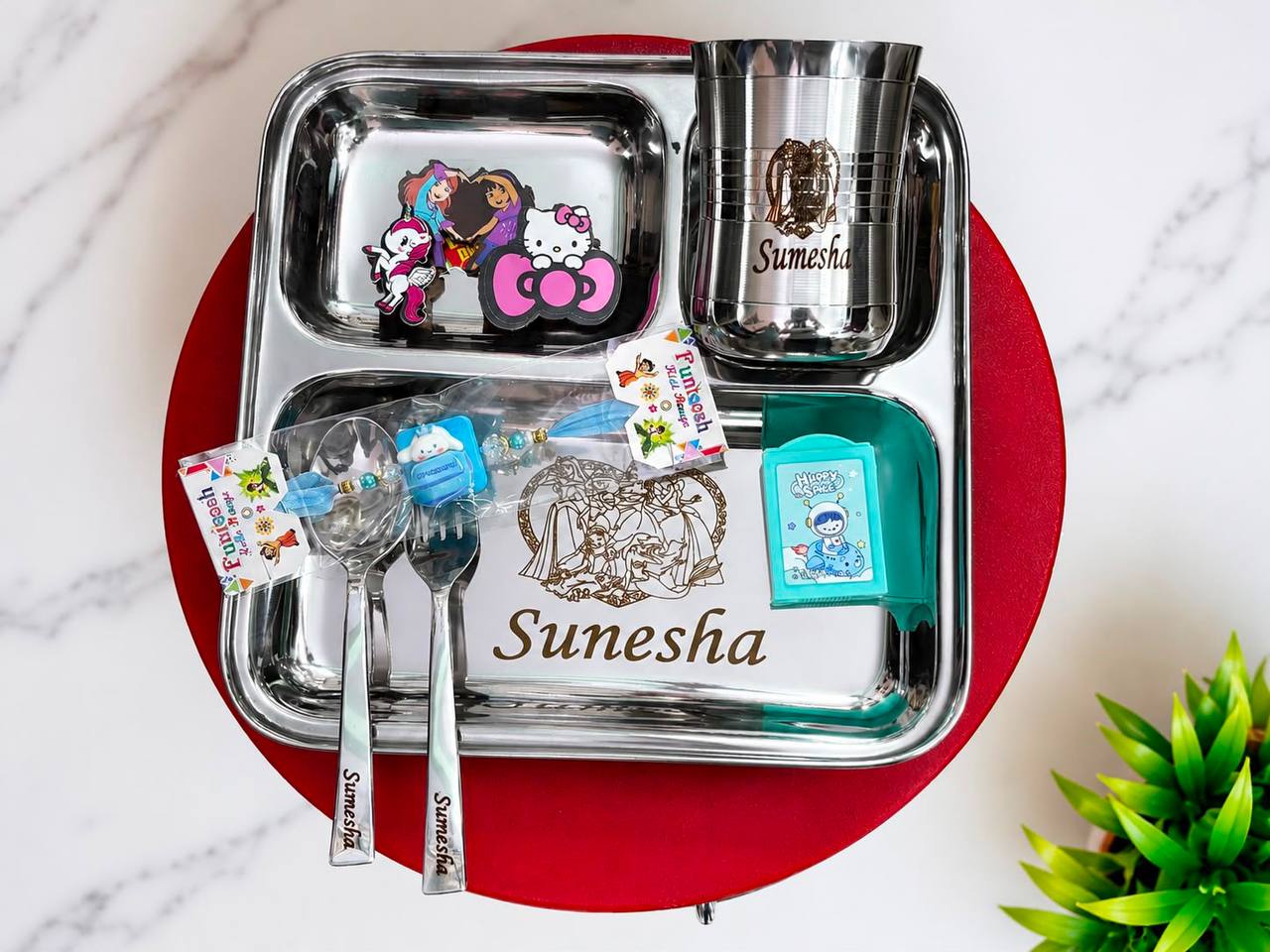 Rakhi Special Personalised Square Thali