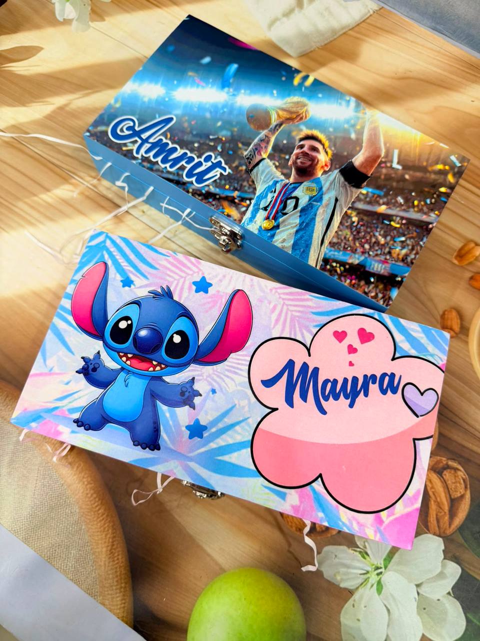 Kids Personlised cute Rakhi usable wooden box