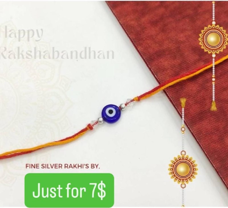 Pure Silver Evil Eye Rakhi