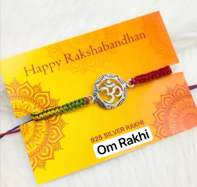 Pure silver OM rakhi