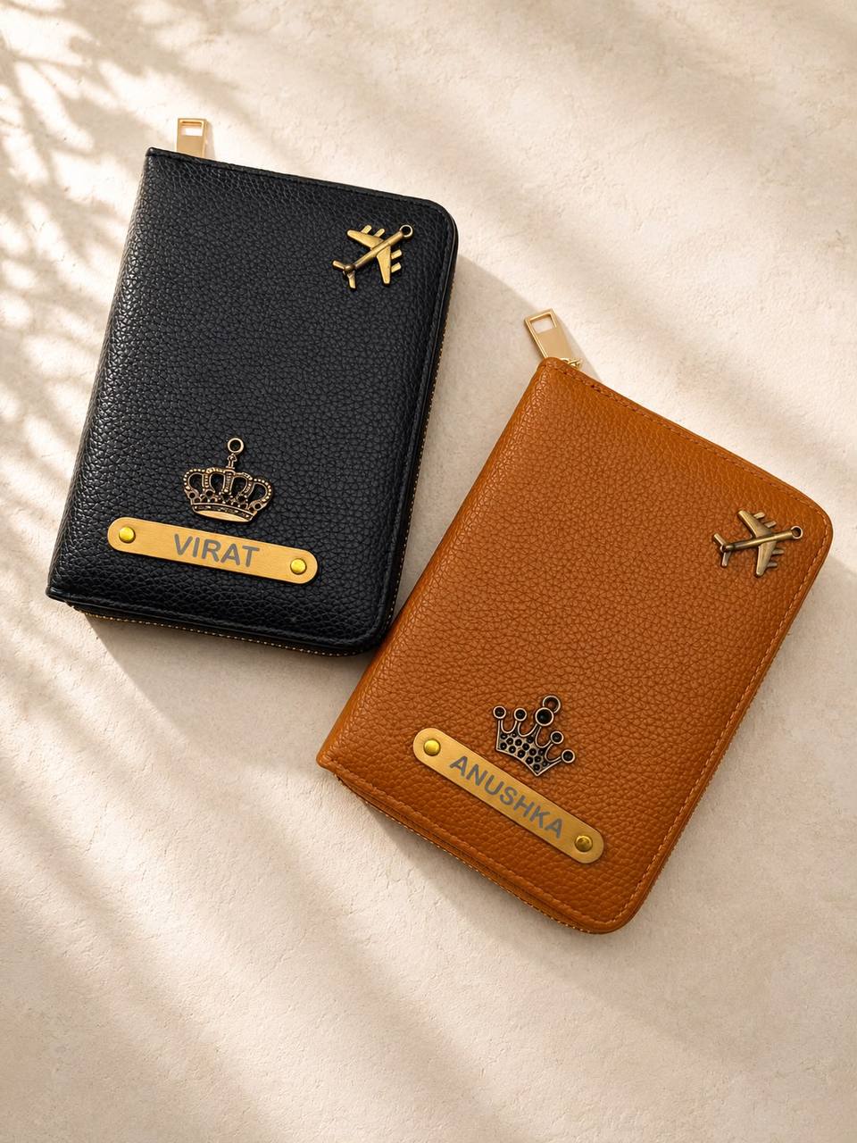 Personlised Passport Cover Bhai Bhabhi Rakhi combo