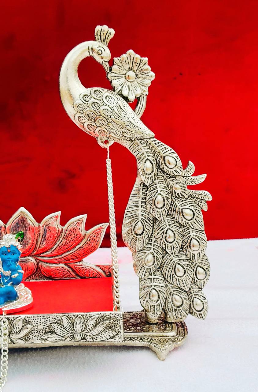 German Silver Peacock Jhula