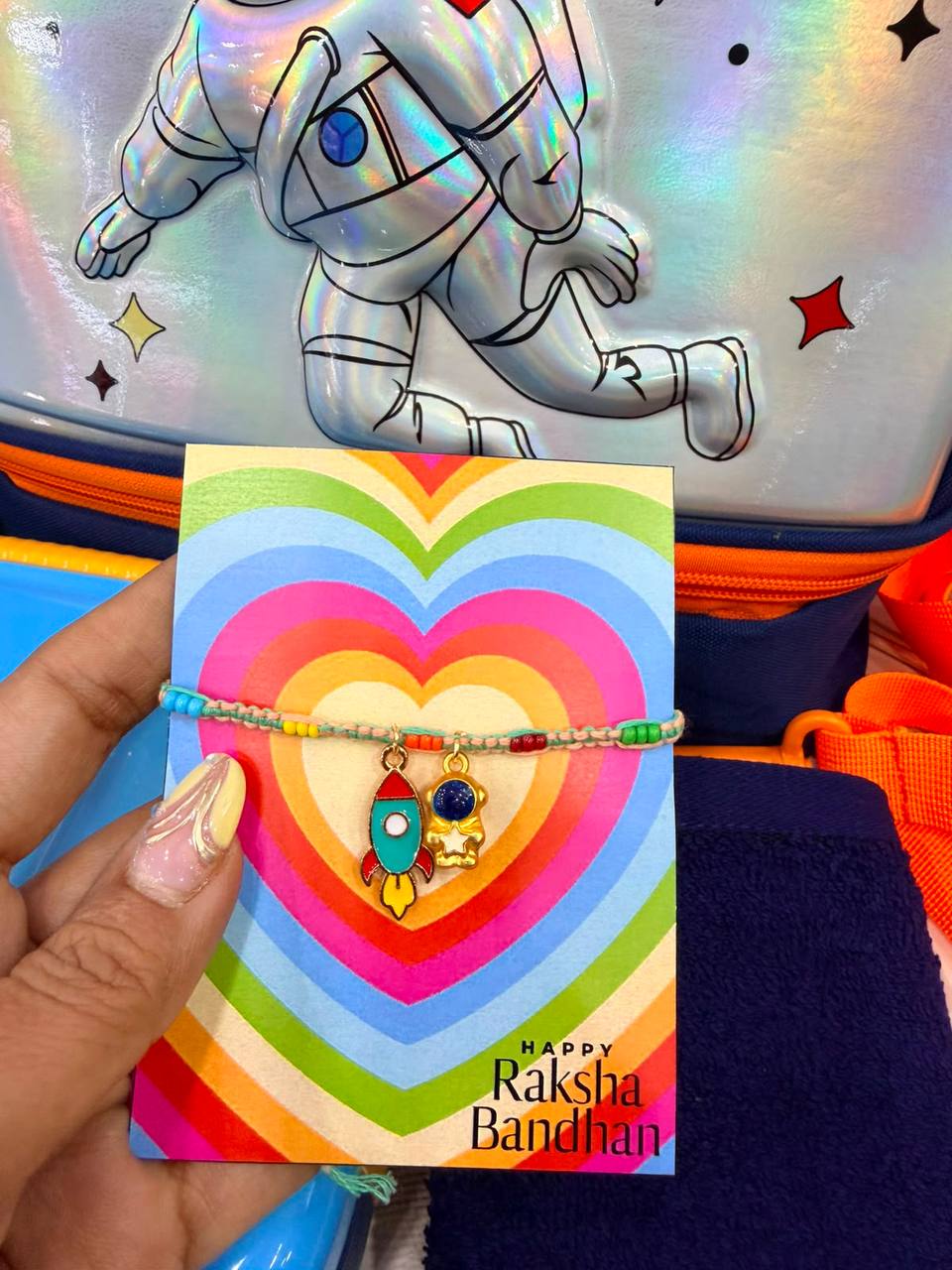 Personlised Rakhi lunch box combo