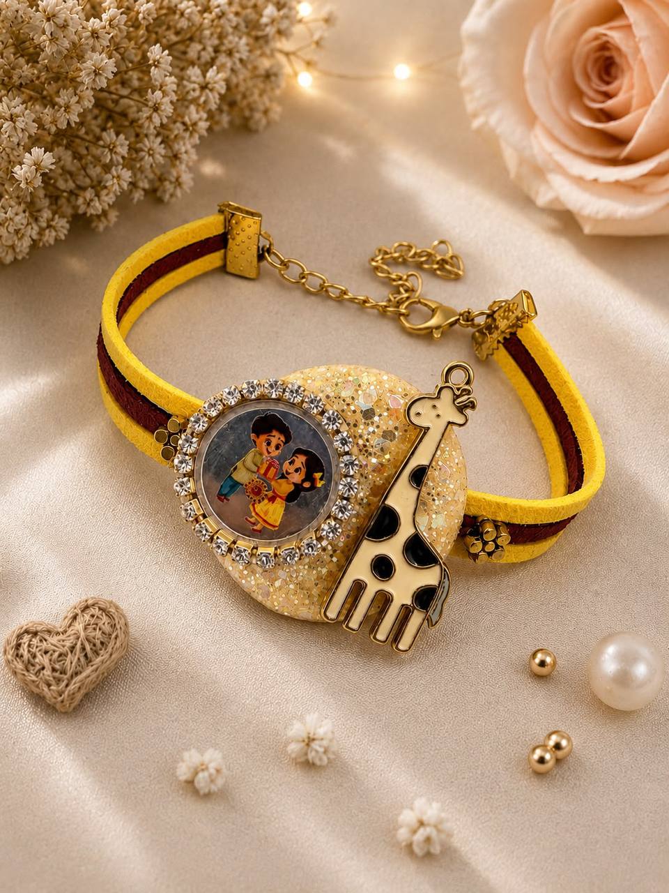 Silver Coin Rakhi Kids
