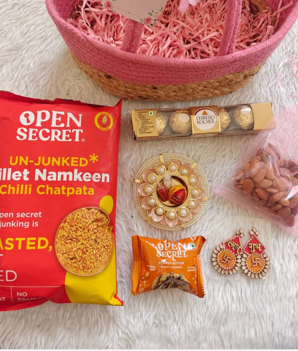 Our Premium Snack & Dry Fruit Rakhi Hamper Just for 37$