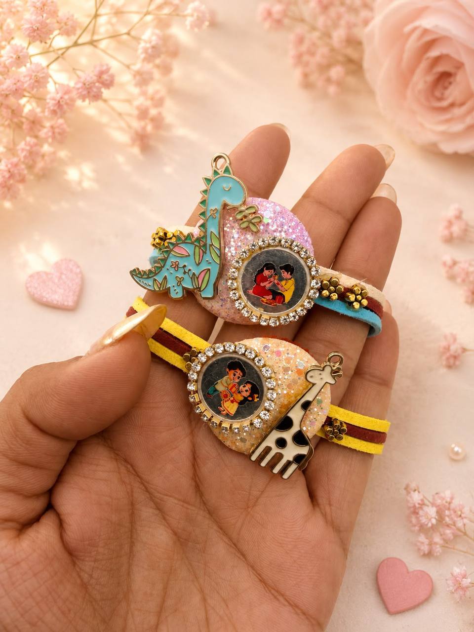 Silver Coin Rakhi Kids
