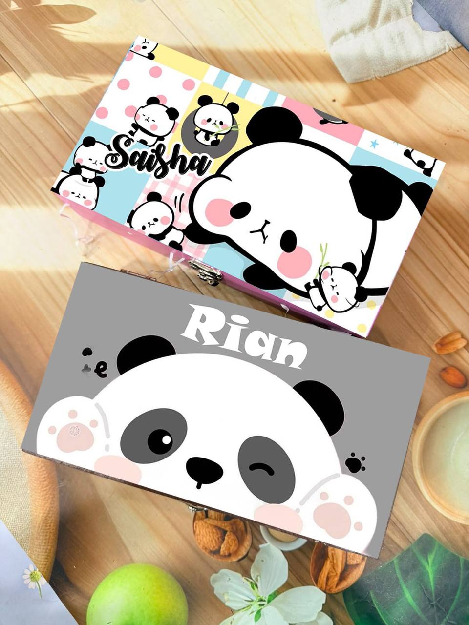 Kids Personlised cute Rakhi usable wooden box